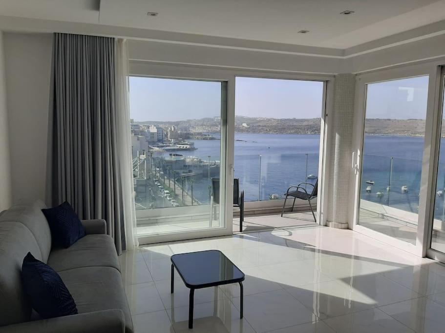 New Seafront Apartment - Spectacular Views San Pawl il-Baħar Eksteriør bilde