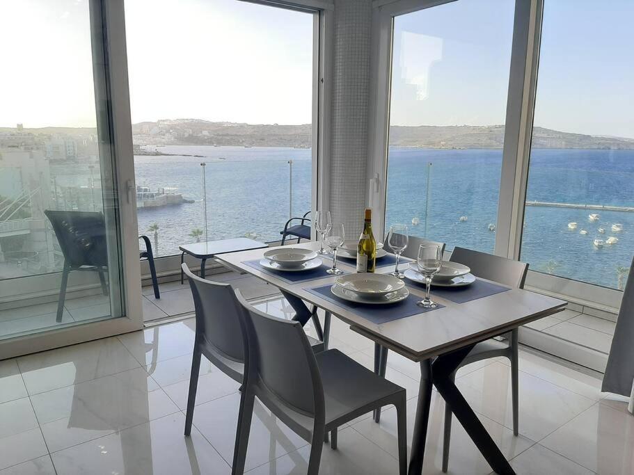New Seafront Apartment - Spectacular Views San Pawl il-Baħar Eksteriør bilde