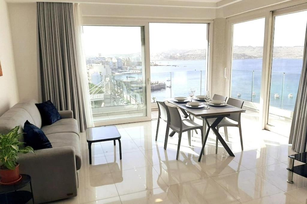 New Seafront Apartment - Spectacular Views San Pawl il-Baħar Eksteriør bilde